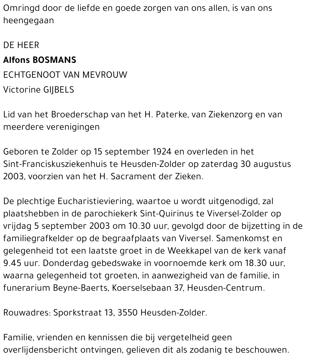 Alfons Bosmans