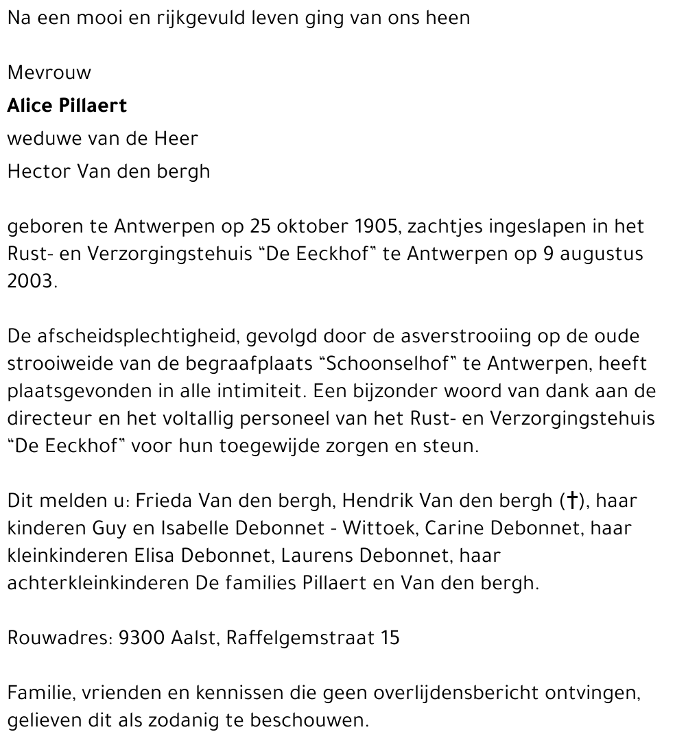 Alice pillaert