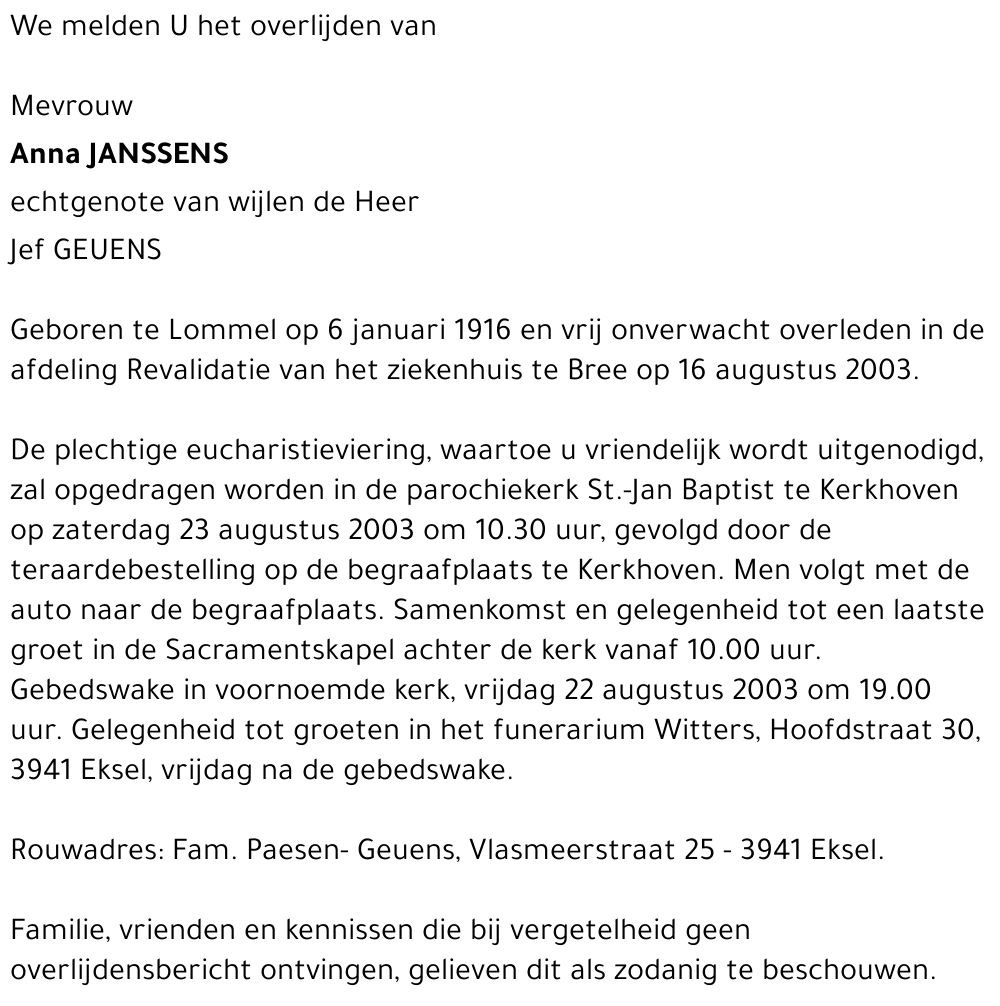 Anna JANSSENS