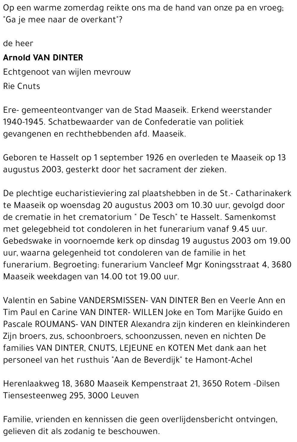 Arnold Van Dinter