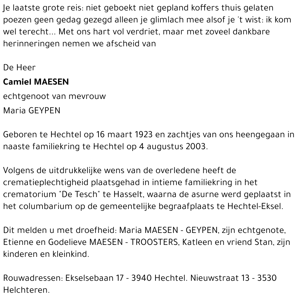 Camiel MAESEN