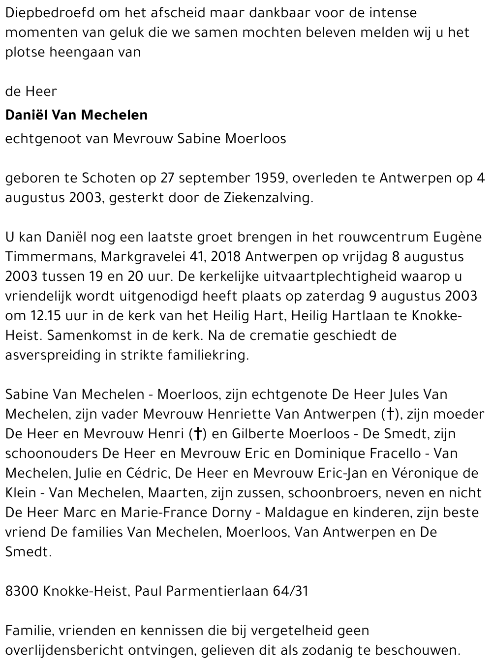 Daniël Van Mechelen