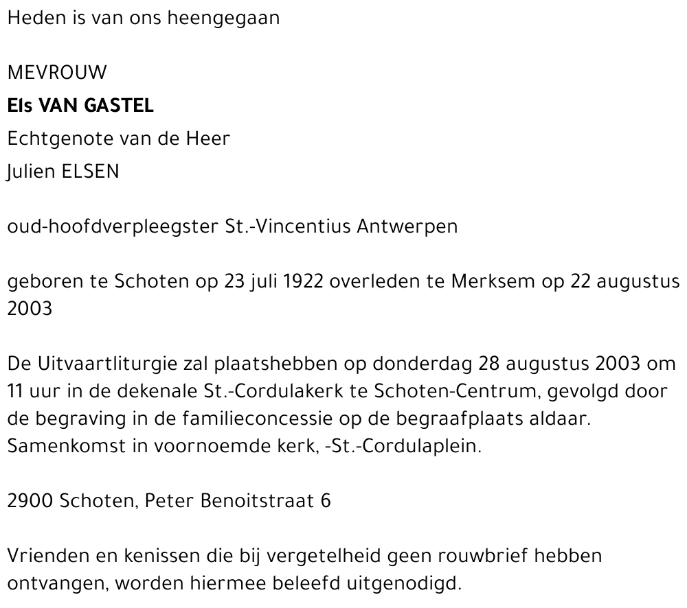 Els VAN GASTEL