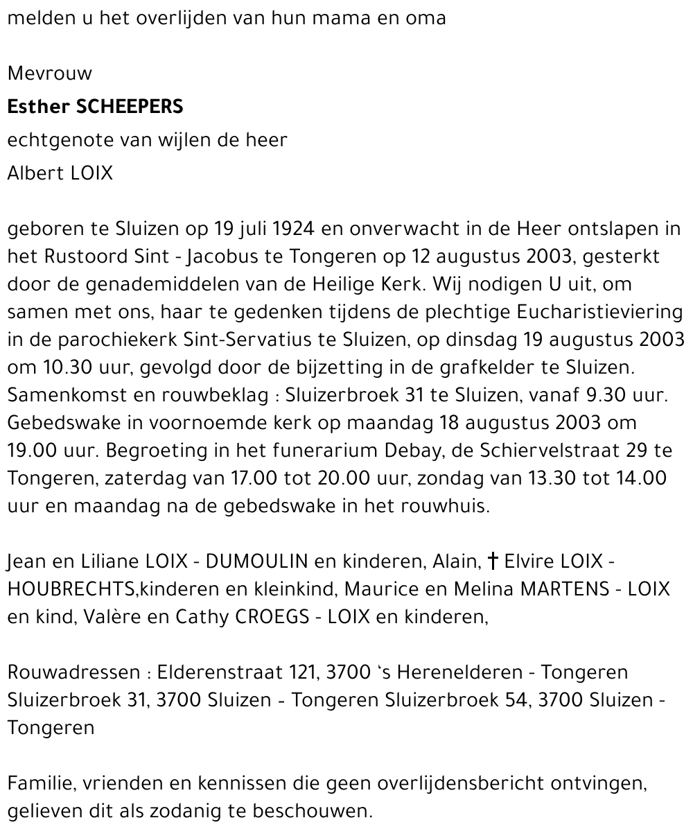 Esther SCHEEPERS
