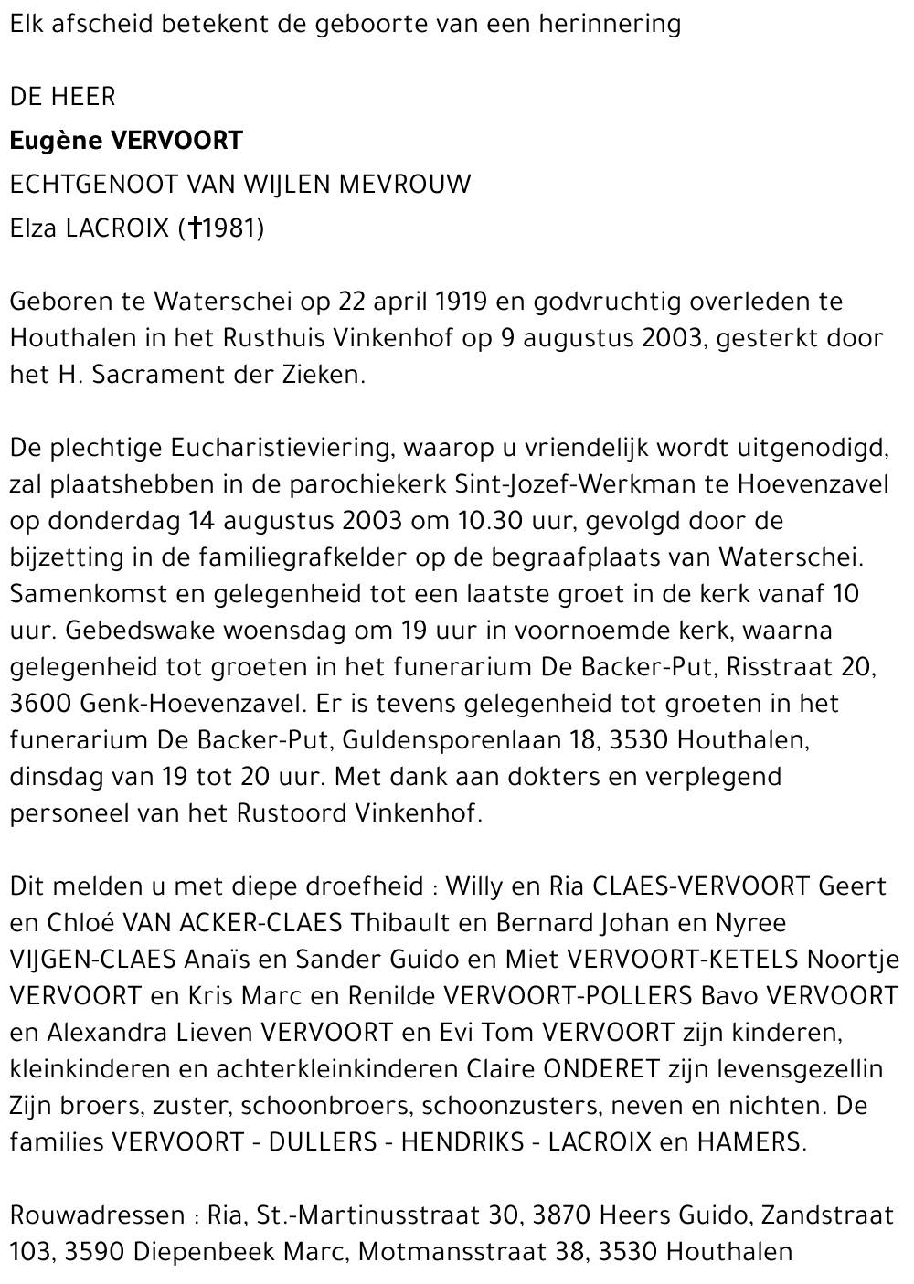 Eugene Vervoort