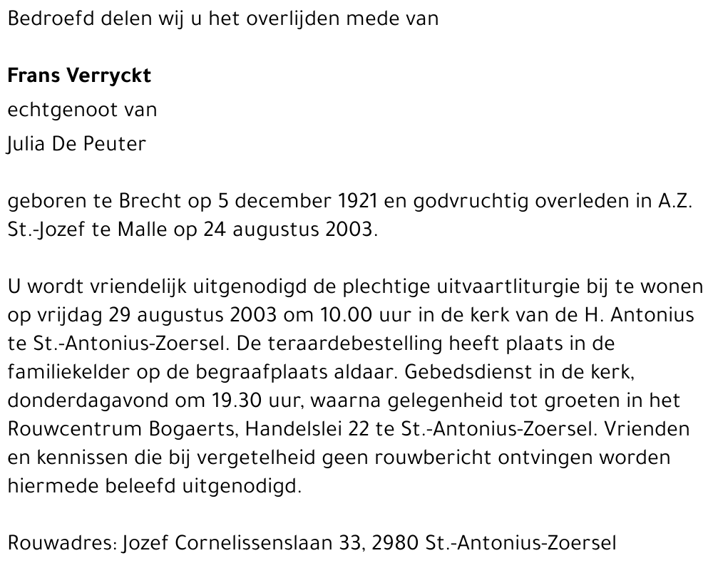 Frans Verryckt