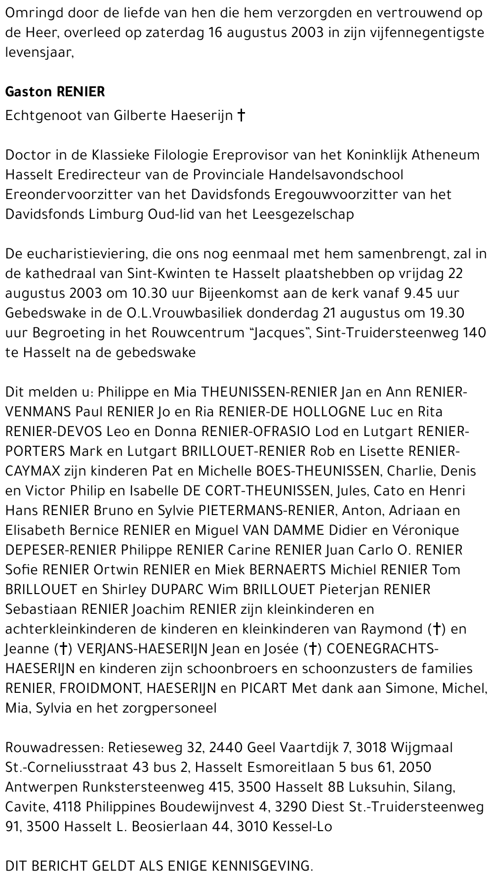 Gaston Renier