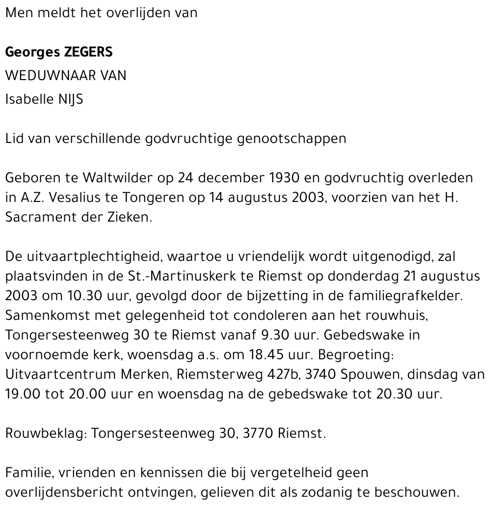 Georges Zegers