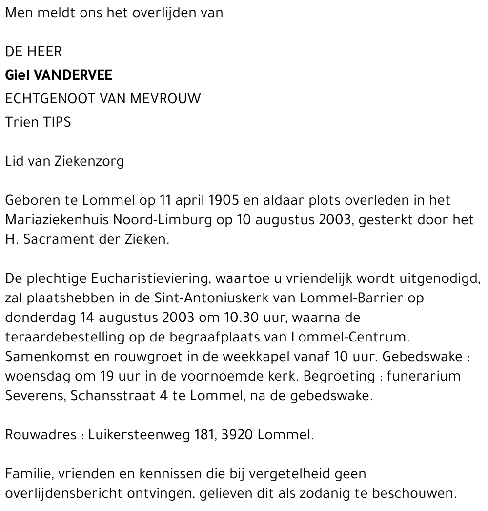 Giel Vandervee