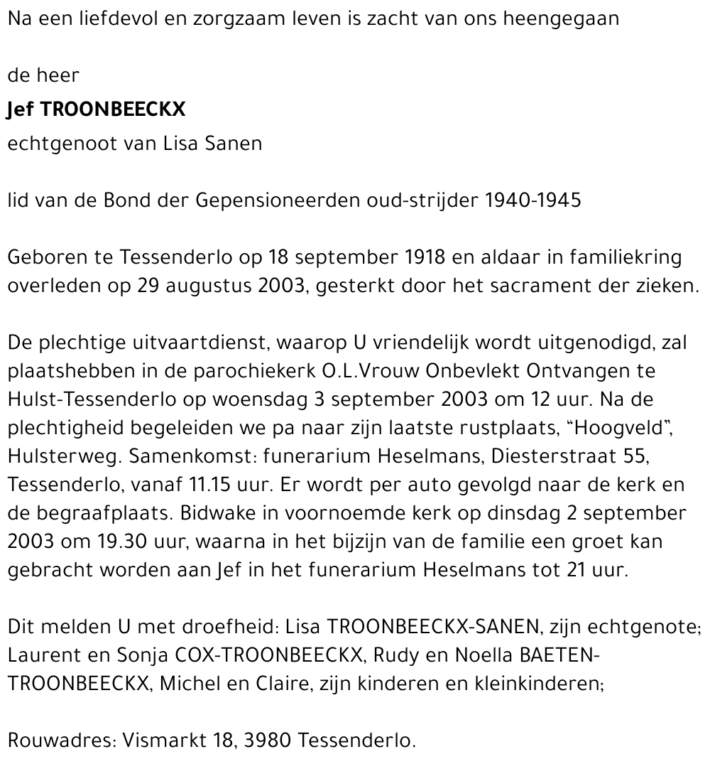 Jef Troonbeeckx