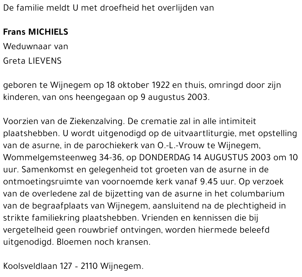 Joannes Michiels