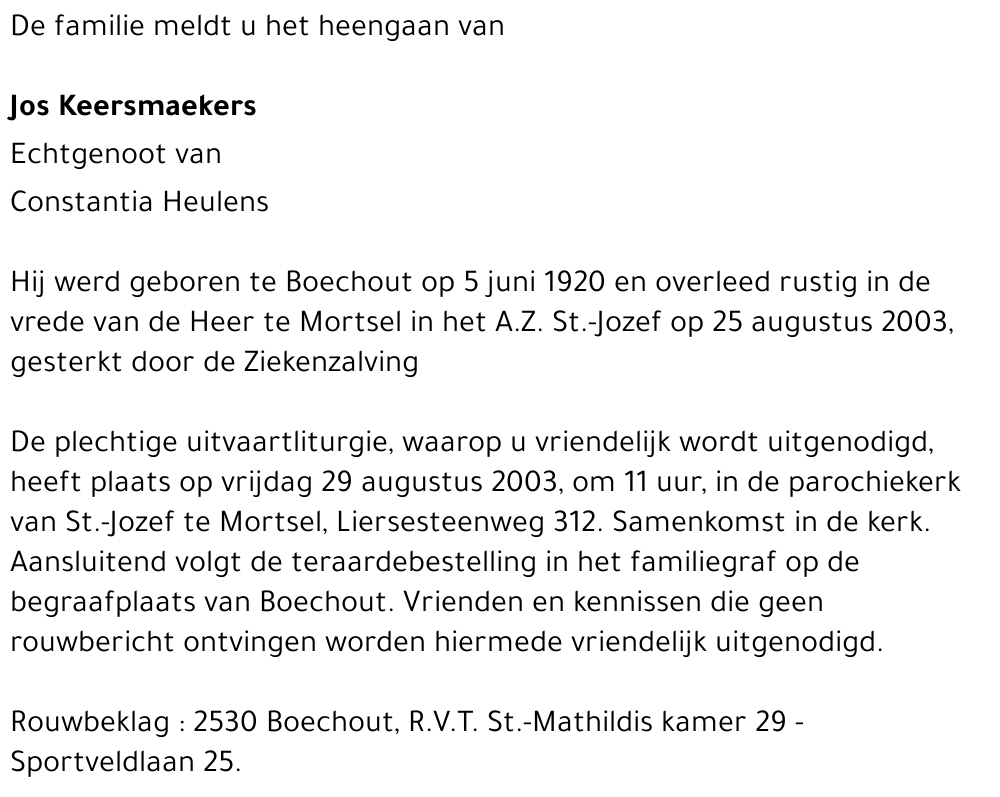 jos keersmaekers