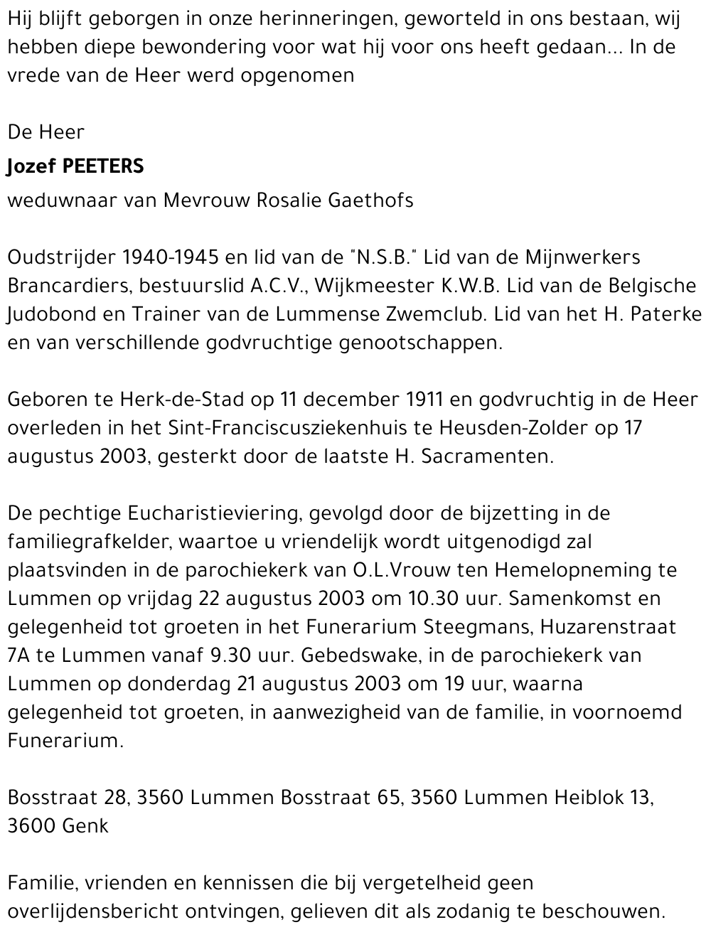 Jozef Peeters