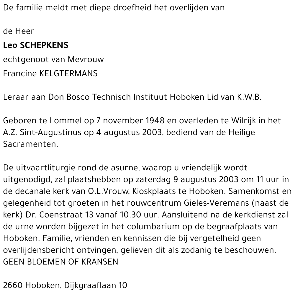 LEO SCHEPKENS
