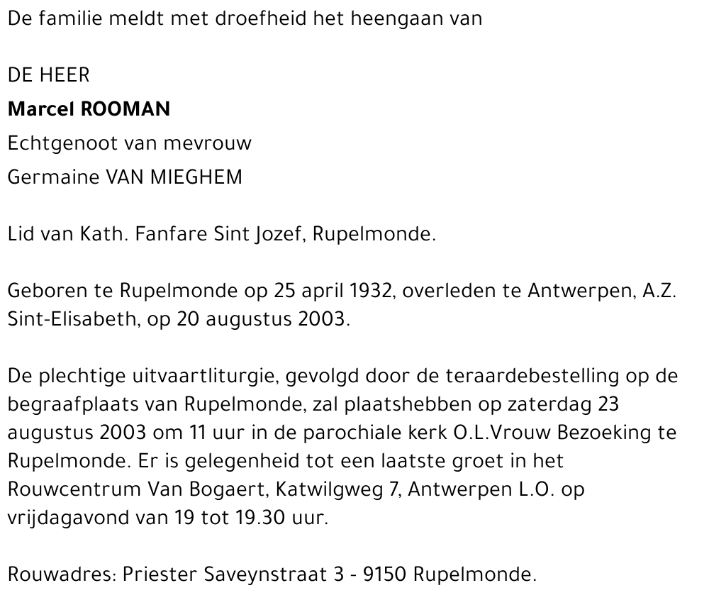 MARCEL ROOMAN