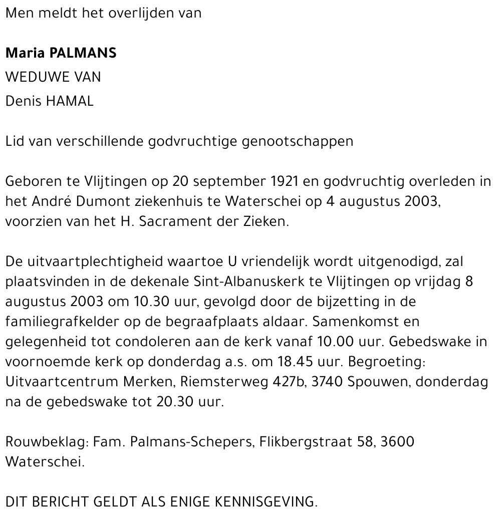 Maria Palmans