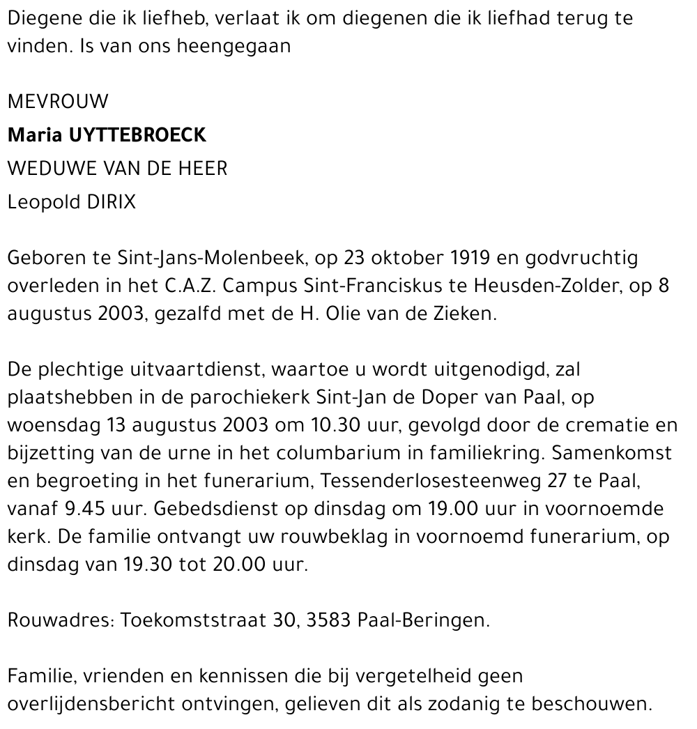 Maria Uyttebroeck