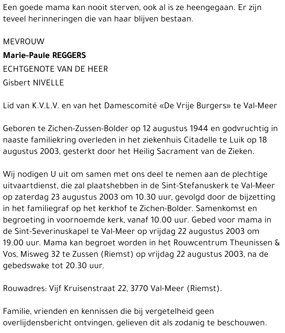 Marie-Paule Reggers
