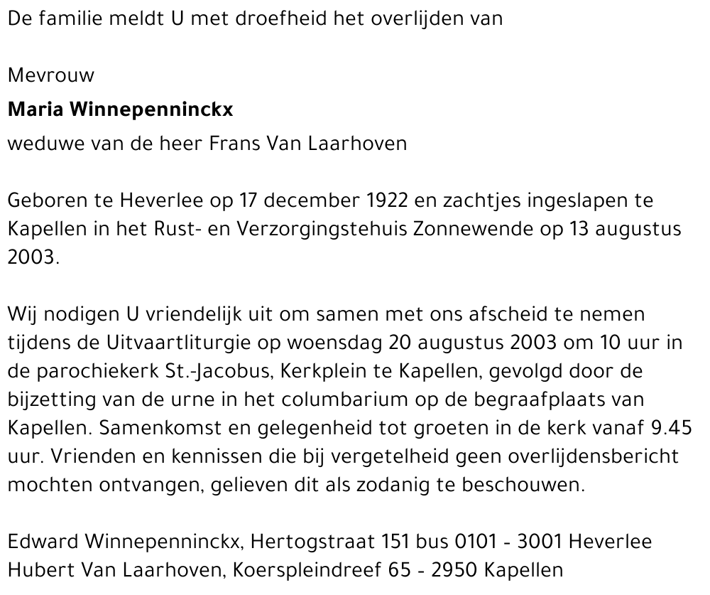 Marie Winnepenninckx