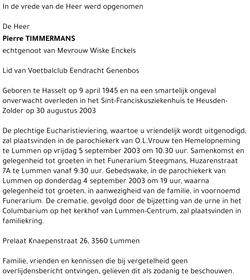 Pierre Timmermans