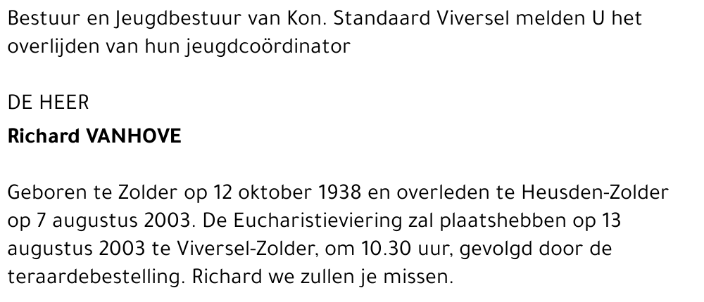 Richard Vanhove