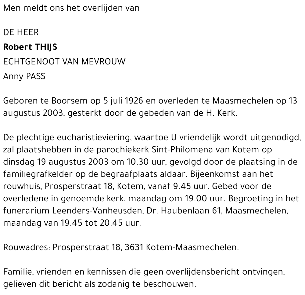 Robert Thijs
