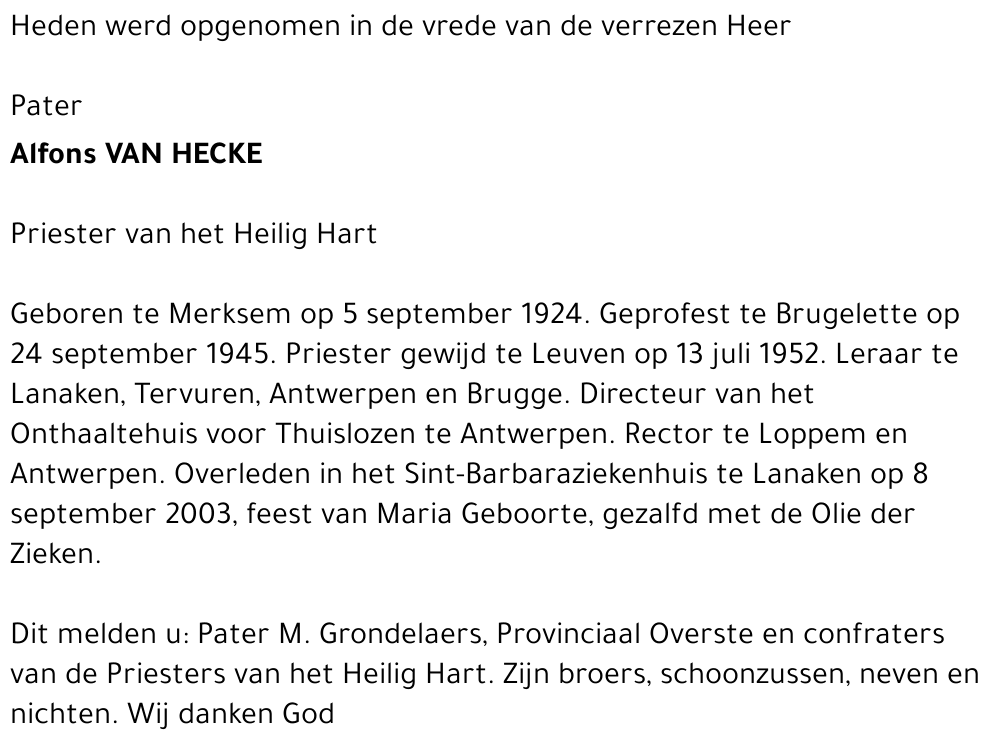Alfons Van Hecke
