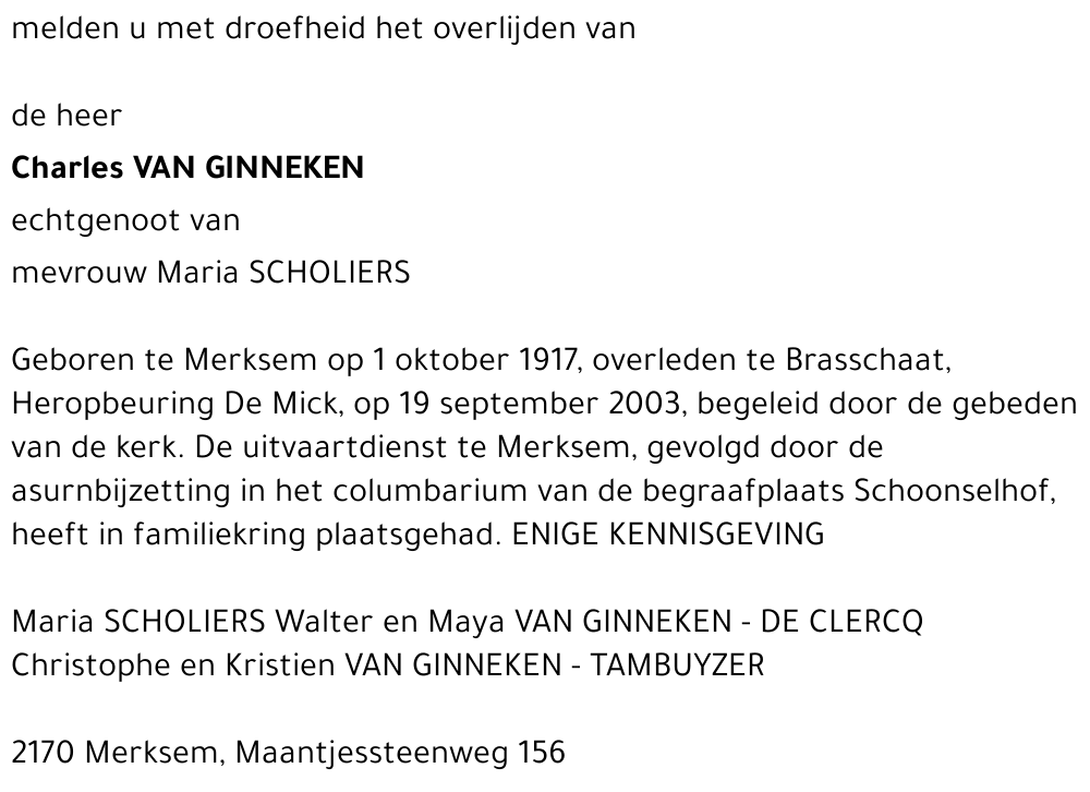 Carolus VAN GINNEKEN