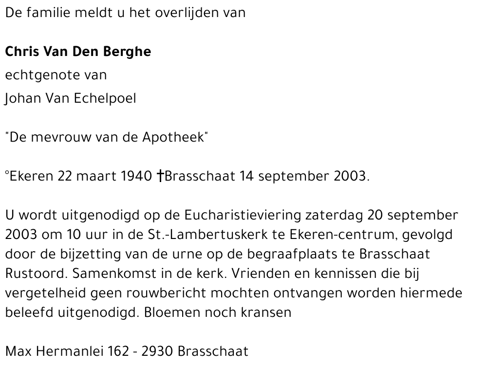 Christiane Van Den Berghe