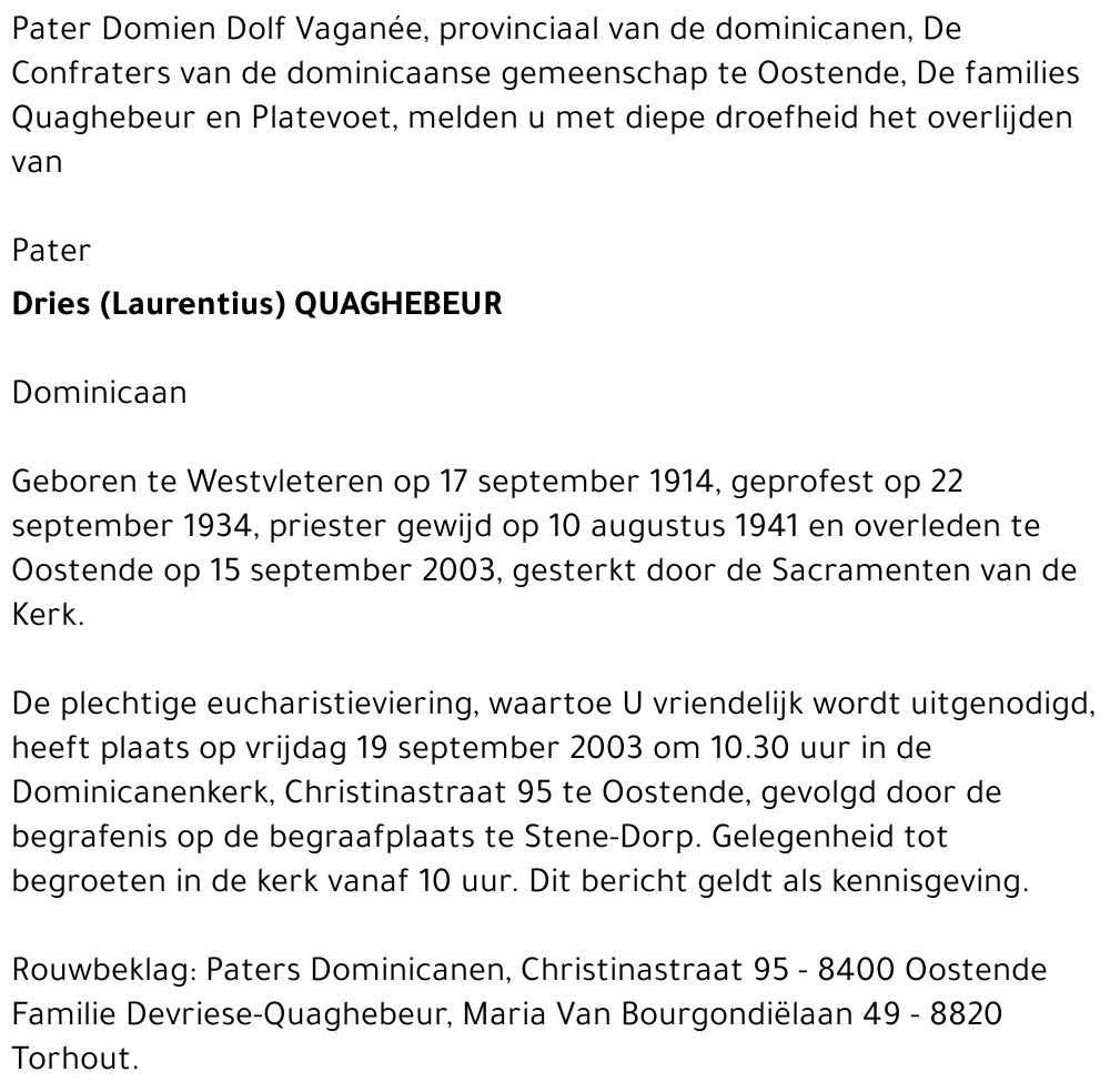 Dries Quaghebeur