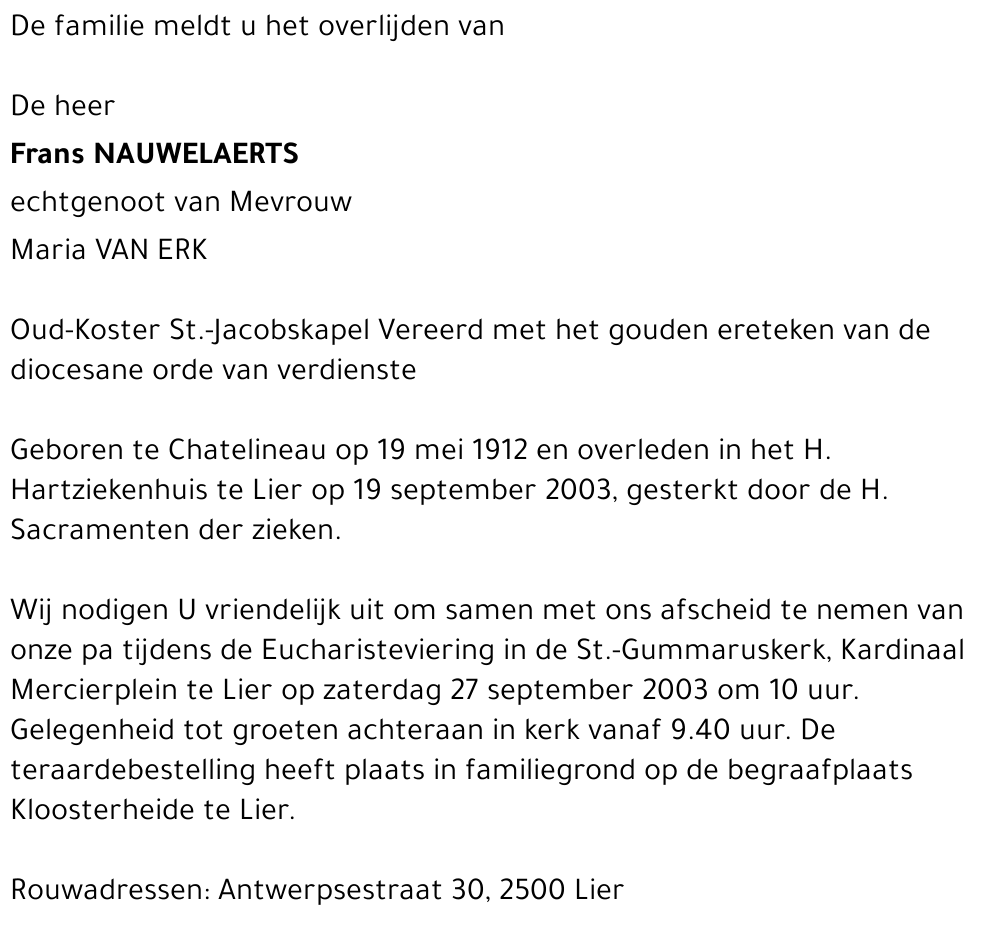 Frans Nauwelaerts