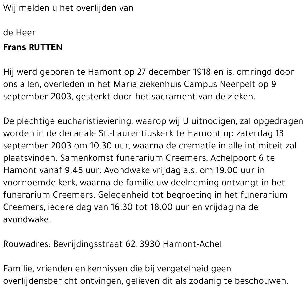 Frans RUTTEN