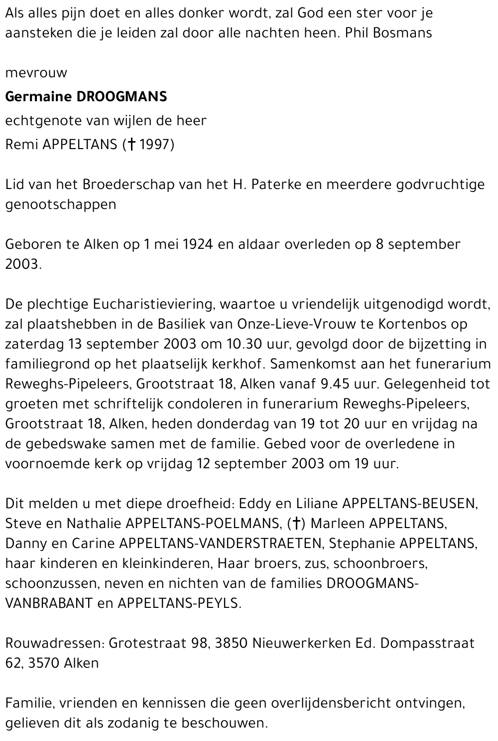 Germaine DROOGMANS