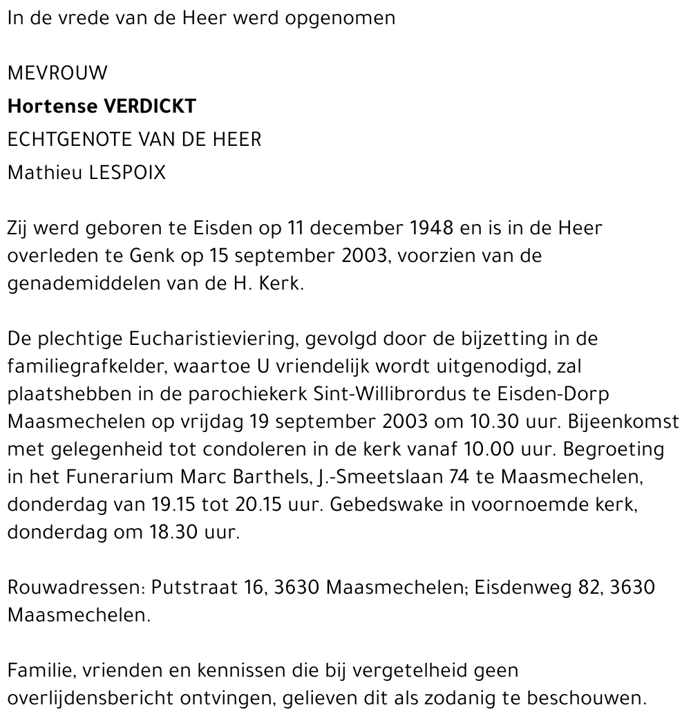 Hortense Verdickt