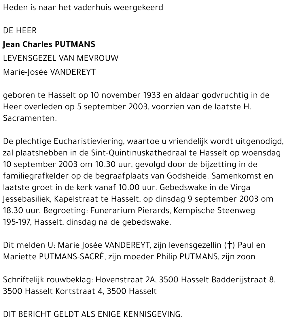 Jean Charles Putmans