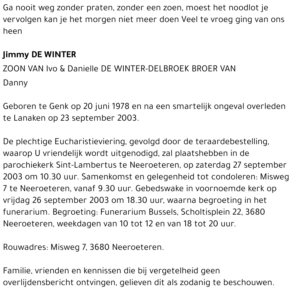 Jimmy De Winter