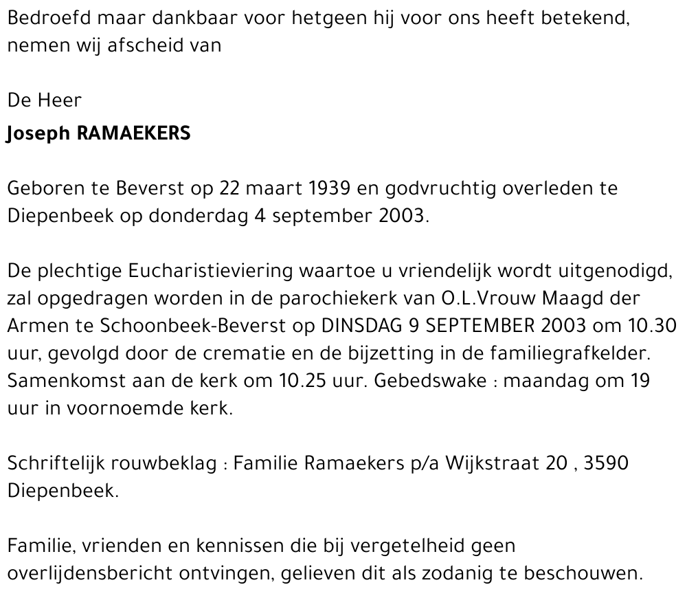 Joseph Ramaekers