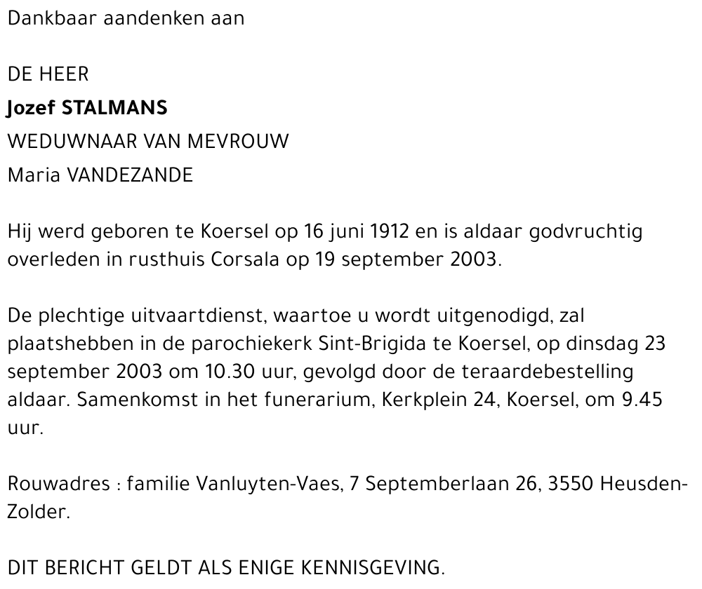 Jozef Stalmans