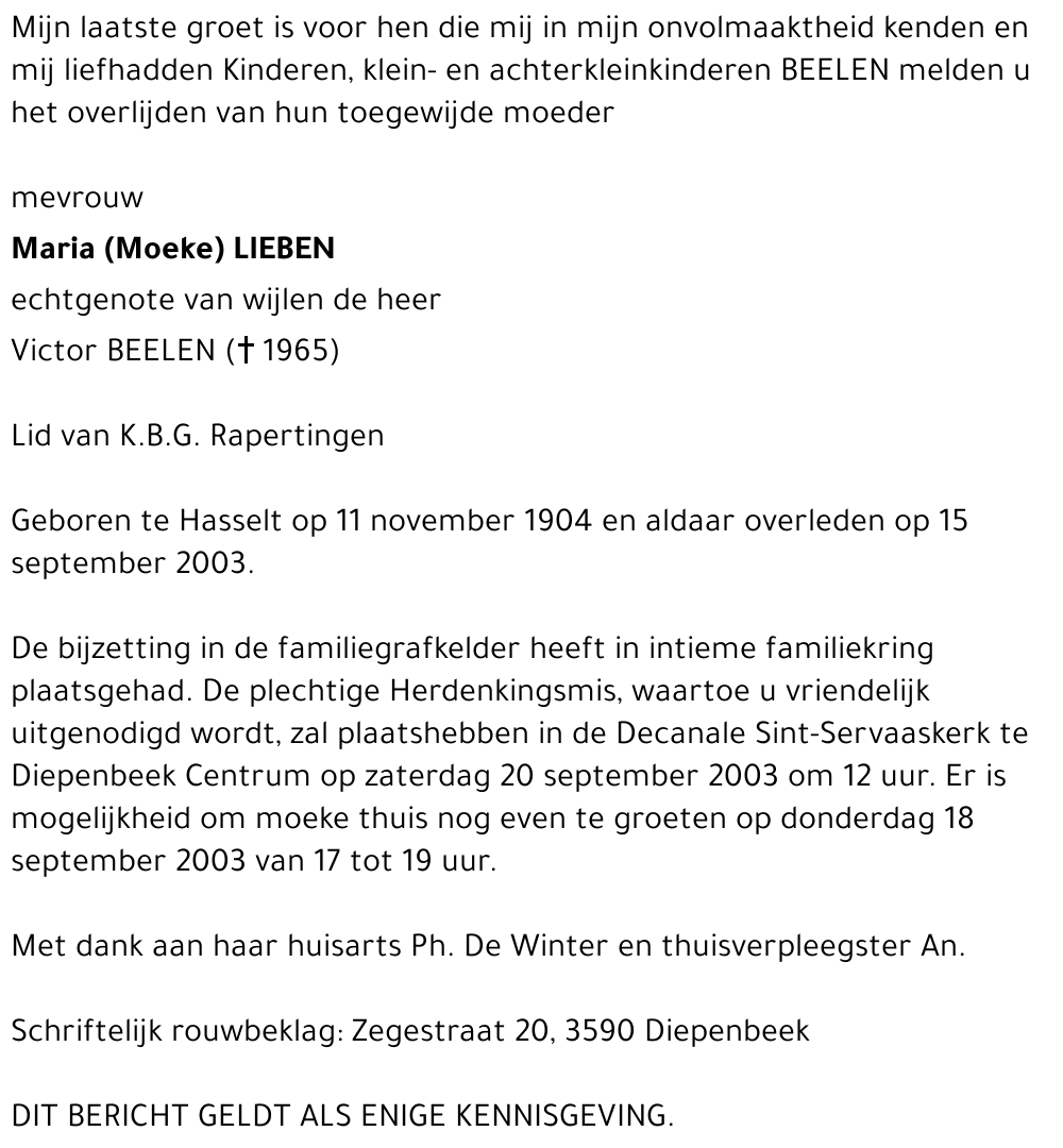 Maria LIEBEN