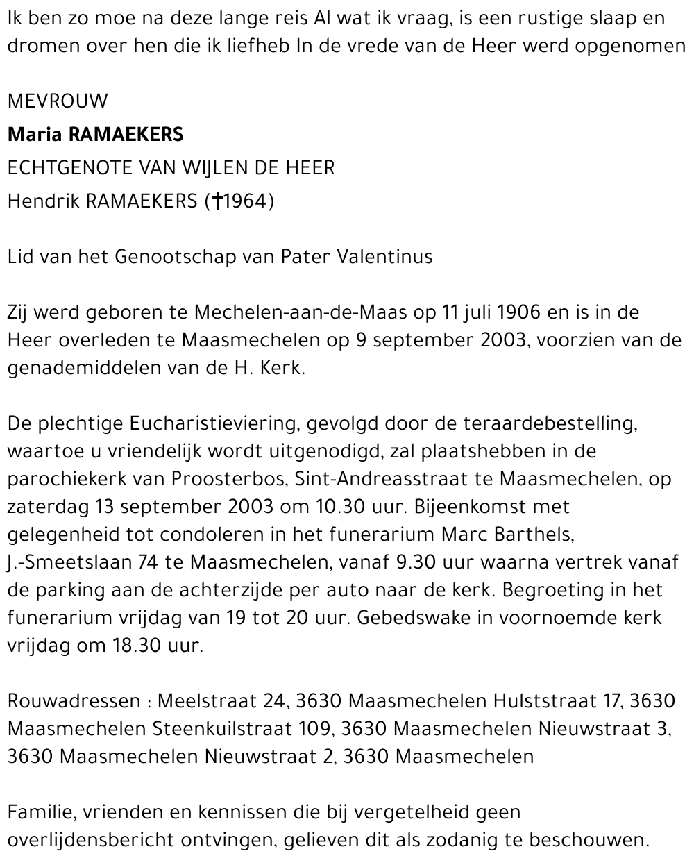 Maria Ramaekers