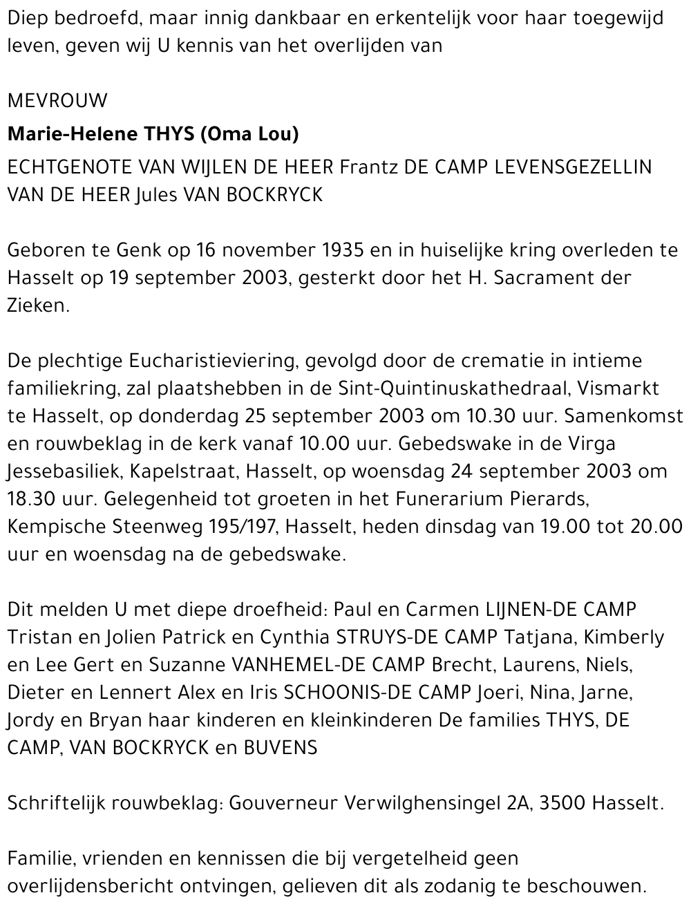Marie-Helene Thys