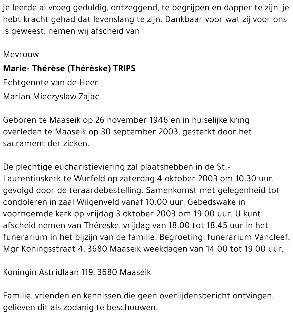 Marie- Thérèse Trips