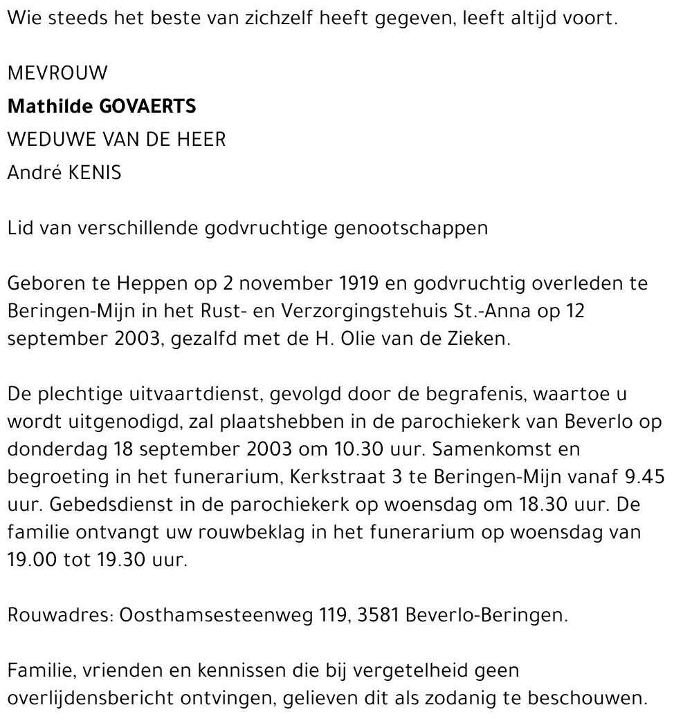 Mathilde Govaerts