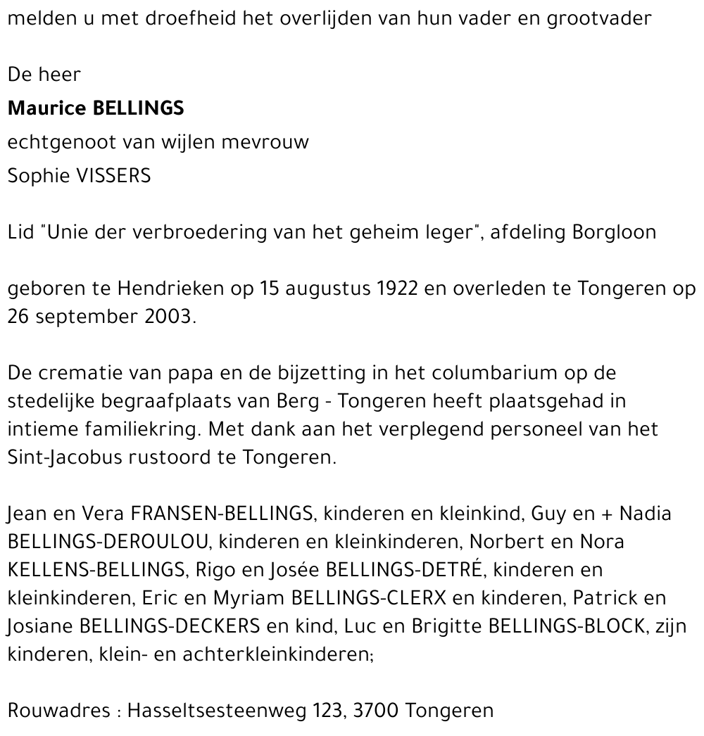 Maurice Bellings