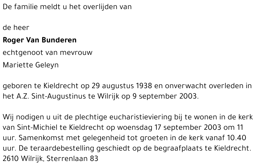 Roger Van Bunderen