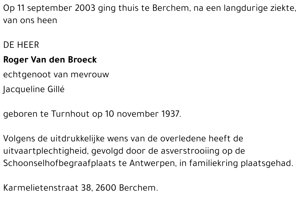 Van den Broeck Rogerius