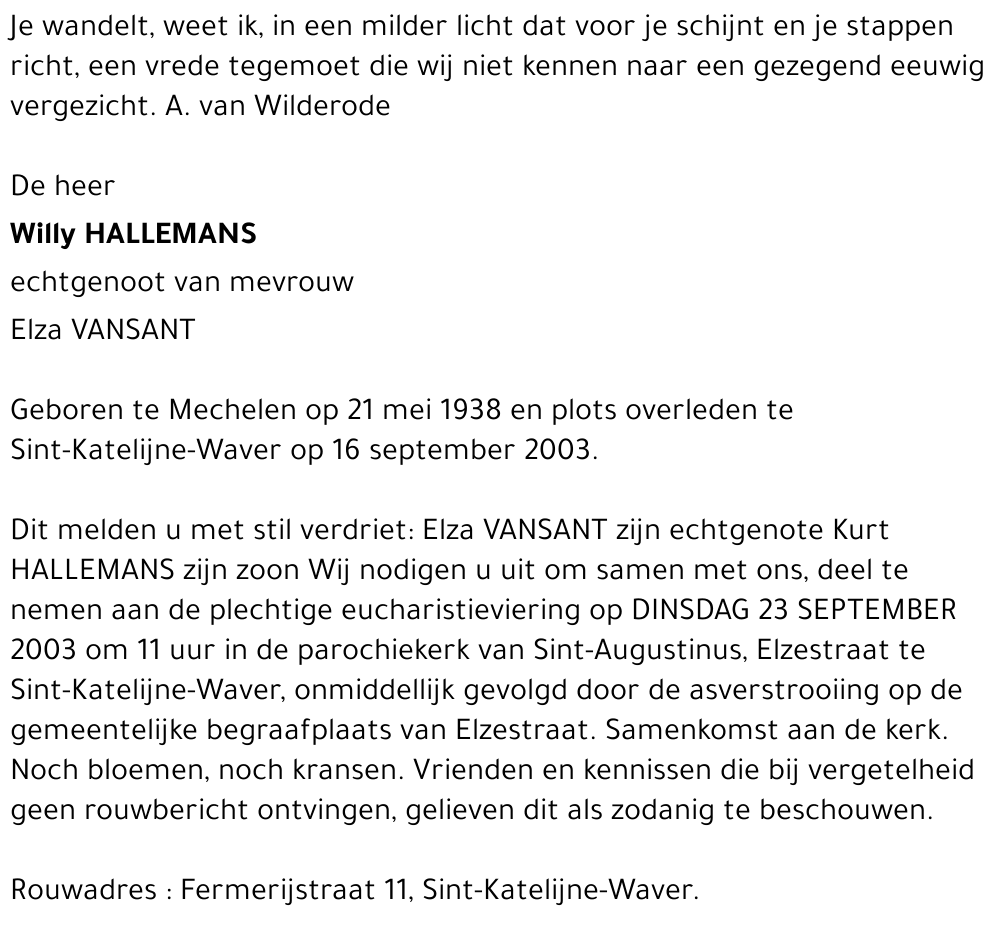 Willy Hallemans