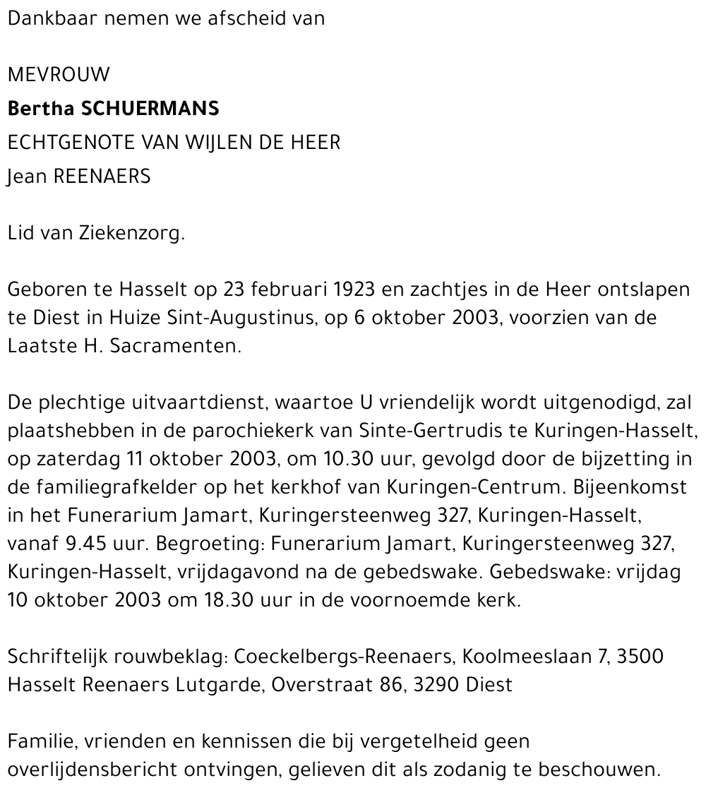 Bertha Schuermans