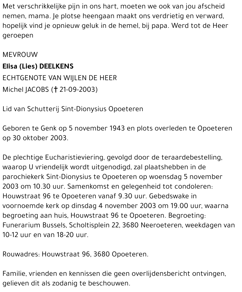 Elisa (Lies) Deelkens