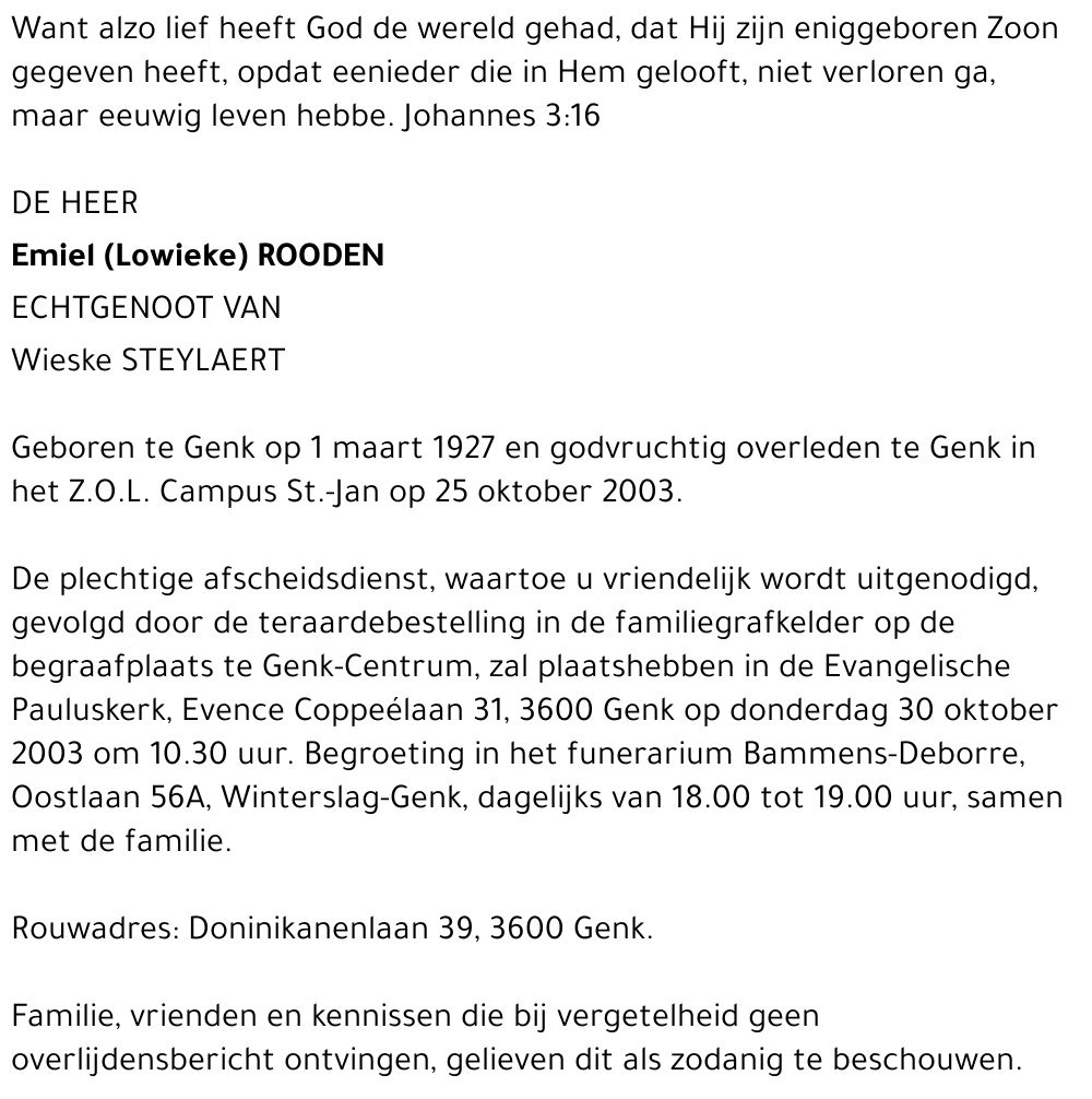 Emiel (Lowieke) Rooden